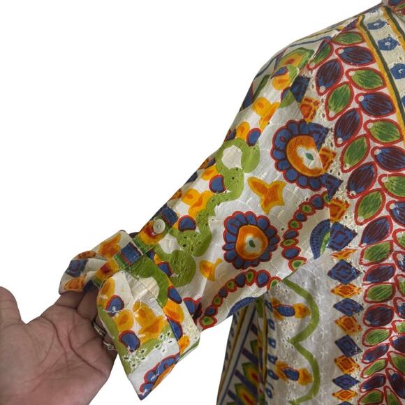 COLORI DI MARE Beachwear Cover-Up Kaftan Embroidered Beaded Tunic Mini Dress  L - Picture 6 of 14